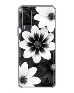 Чехол для Vivo Y31 с картинкой «Монохромные астры» Чехол для Vivo Y31 с картинкой «Монохромные астры»