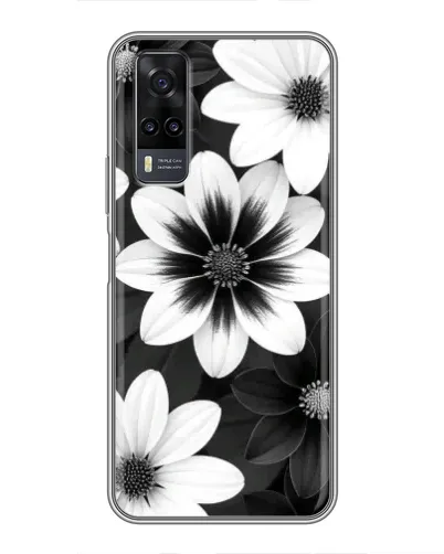 Чехол для Vivo Y31 с картинкой «Монохромные астры» Чехол для Vivo Y31 с картинкой «Монохромные астры»