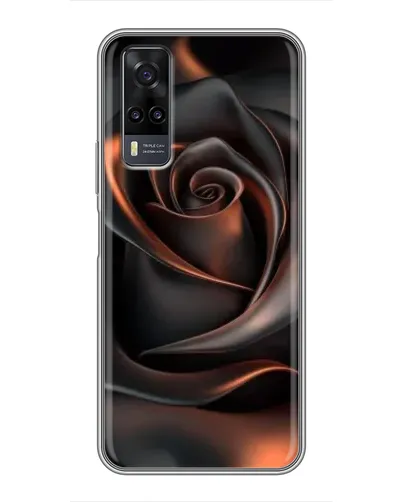 Чехол для Vivo Y31 с картинкой «Шелковая черная роза» Чехол для Vivo Y31 с картинкой «Шелковая черная роза»