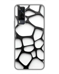 Чехол для Vivo Y31 с картинкой «Белая объемная сетка» Чехол для Vivo Y31 с картинкой «Белая объемная сетка»
