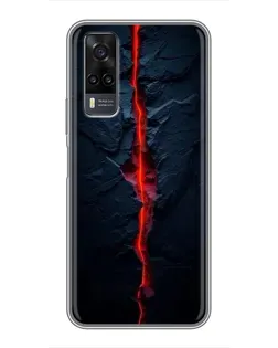 Чехол для Vivo Y31 с картинкой «Kрасная лавовая трещина»