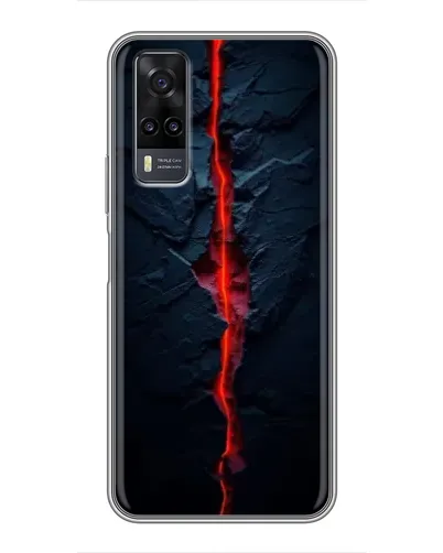 Чехол для Vivo Y31 с картинкой «Kрасная лавовая трещина»