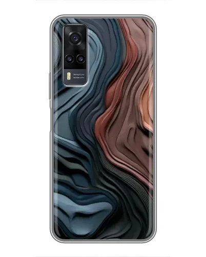 Чехол для Vivo Y31 с картинкой «Цветные волны каньона»