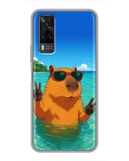 Чехол для Vivo Y31 с картинкой «Морская капибара»