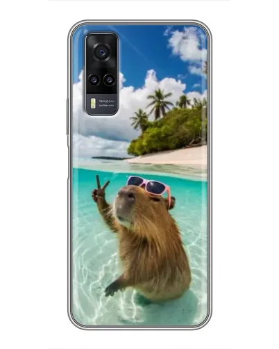 Чехол для Vivo Y31 с картинкой «Капибара на море» Чехол для Vivo Y31 с картинкой «Капибара на море»