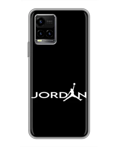 Чехол для Vivo Y33s с картинкой «Jordan White Logo»