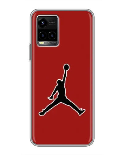 Чехол для Vivo Y33s с картинкой «Jordan Red Back»