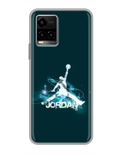 Чехол для Vivo Y33s с картинкой «Jordan Blue Fire»