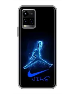 Чехол для Vivo Y33s с картинкой «Jordan Neon Blue» Чехол для Vivo Y33s с картинкой «Jordan Neon Blue»