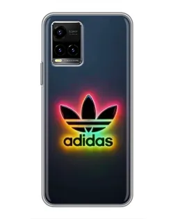 Чехол для Vivo Y33s с картинкой «Неоновый Adidas»