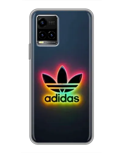 Чехол для Vivo Y33s с картинкой «Неоновый Adidas»