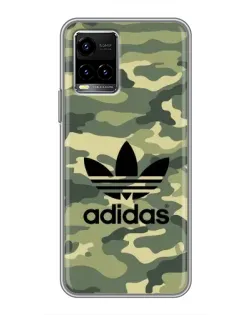 Чехол для Vivo Y33s с картинкой «Милитари стиль Adidas»