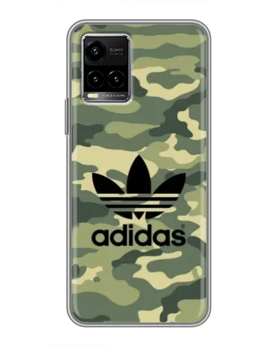 Чехол для Vivo Y33s с картинкой «Милитари стиль Adidas»