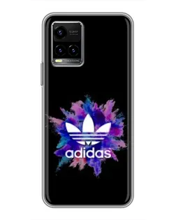 Чехол для Vivo Y33s с картинкой «Взрыв красок Adidas»