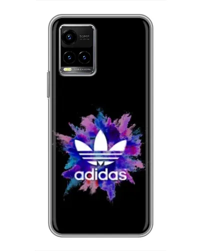 Чехол для Vivo Y33s с картинкой «Взрыв красок Adidas»