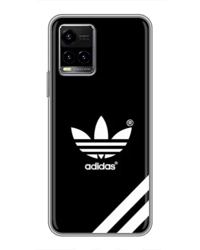Чехол для Vivo Y33s с картинкой «Adidas с диагональными полосами»