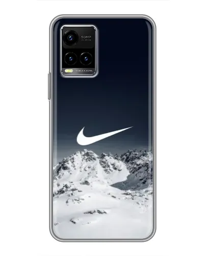 Чехол для Vivo Y33s с картинкой «Nike — зимние горы» Чехол для Vivo Y33s с картинкой «Nike — зимние горы»