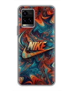 Чехол для Vivo Y33s с картинкой «Nike в абстракции»