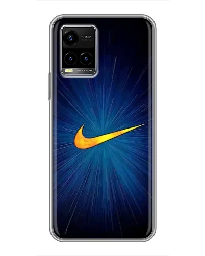 Чехол для Vivo Y33s с картинкой «Синий пульс Nike» Чехол для Vivo Y33s с картинкой «Синий пульс Nike»