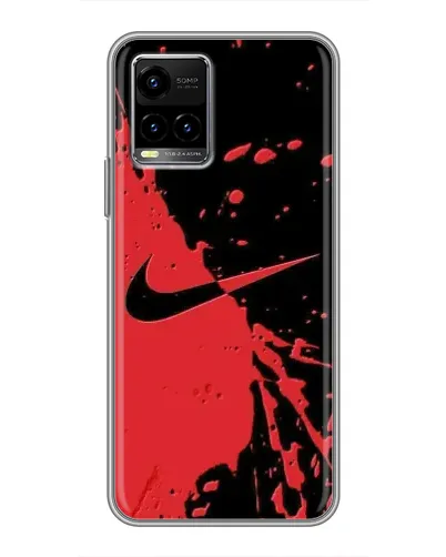 Чехол для Vivo Y33s с картинкой «Красные брызги Nike» Чехол для Vivo Y33s с картинкой «Красные брызги Nike»