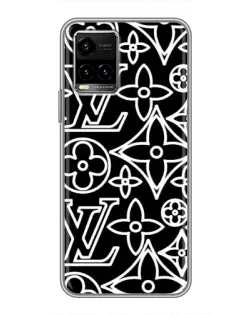 Чехол для Vivo Y33s с картинкой «Черно-белый узор LV» Чехол для Vivo Y33s с картинкой «Черно-белый узор LV»