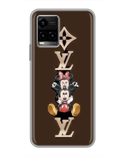 Чехол для Vivo Y33s с картинкой «LV и Микки Маус»
