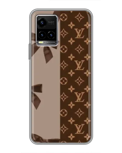 Чехол для Vivo Y33s с картинкой «Louis Vuitton — банты»
