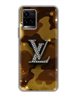 Чехол для Vivo Y33s с картинкой «Камуфляжный Louis Vuitton»