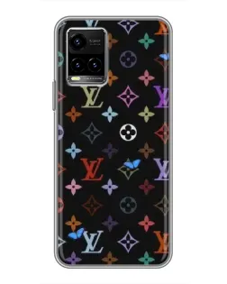 Чехол для Vivo Y33s с картинкой «Цветная монограмма LV»