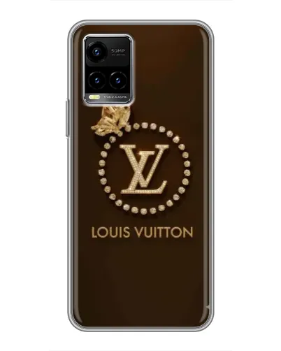 Чехол для Vivo Y33s с картинкой «LV — золотая печать»