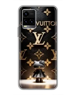 Чехол для Vivo Y33s с картинкой «Монограмма с фигурой»