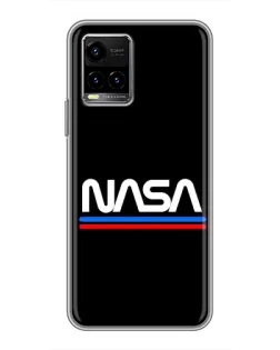 Чехол для Vivo Y33s с картинкой «NASA — классика Red Blue» Чехол для Vivo Y33s с картинкой «NASA — классика Red Blue»