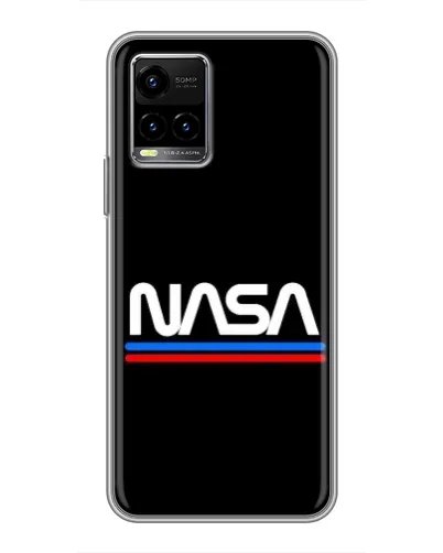 Чехол для Vivo Y33s с картинкой «NASA — классика Red Blue» Чехол для Vivo Y33s с картинкой «NASA — классика Red Blue»