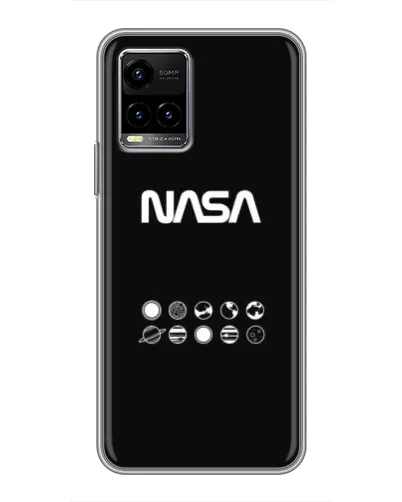 Чехол для Vivo Y33s с картинкой «NASA — технический принт» Чехол для Vivo Y33s с картинкой «NASA — технический принт»