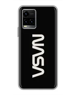 Чехол для Vivo Y33s с картинкой «NASA — вертикальный логотип» Чехол для Vivo Y33s с картинкой «NASA — вертикальный логотип»