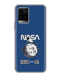 Чехол для Vivo Y33s с картинкой «NASA — лунная миссия» Чехол для Vivo Y33s с картинкой «NASA — лунная миссия»