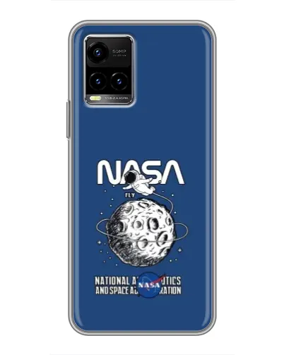 Чехол для Vivo Y33s с картинкой «NASA — лунная миссия» Чехол для Vivo Y33s с картинкой «NASA — лунная миссия»