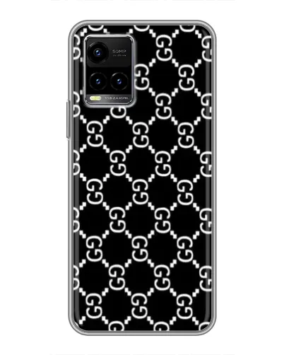 Чехол для Vivo Y33s с картинкой «Gucci — сетчатый паттерн»