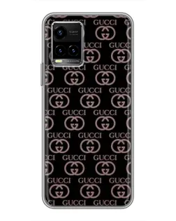 Чехол для Vivo Y33s с картинкой «Классическая монограмма Gucci»
