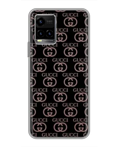 Чехол для Vivo Y33s с картинкой «Классическая монограмма Gucci»