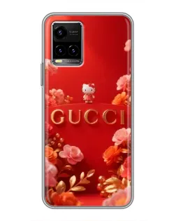 Чехол для Vivo Y33s с картинкой «Gucci — золотой сад»