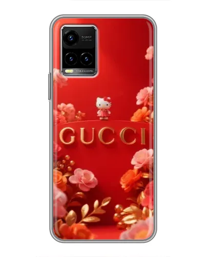 Чехол для Vivo Y33s с картинкой «Gucci — золотой сад»