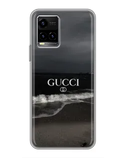 Чехол для Vivo Y33s с картинкой «Gucci — морской прибой»