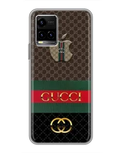 Чехол для Vivo Y33s с картинкой «Gucci — брендированный десерт»
