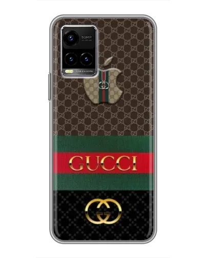 Чехол для Vivo Y33s с картинкой «Gucci — брендированный десерт»
