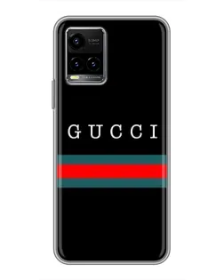 Чехол для Vivo Y33s с картинкой «Gucci — красный пояс»
