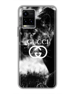 Чехол для Vivo Y33s с картинкой «Gucci — дикая природа»