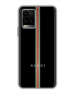 Чехол для Vivo Y33s с картинкой «Gucci — строгая линия»