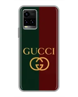 Чехол для Vivo Y33s с картинкой «Gucci — темно-зеленый градиент»