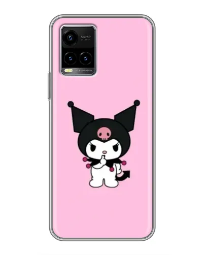 Чехол для Vivo Y33s с картинкой «Kuromi — розовая нежность»